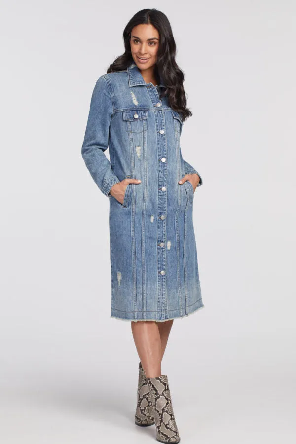 7222O- Long Duster Denim Jacket