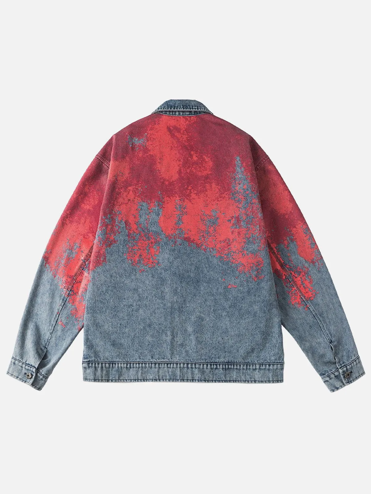 Aelfric Eden Red Tie-Dye Denim Jacket