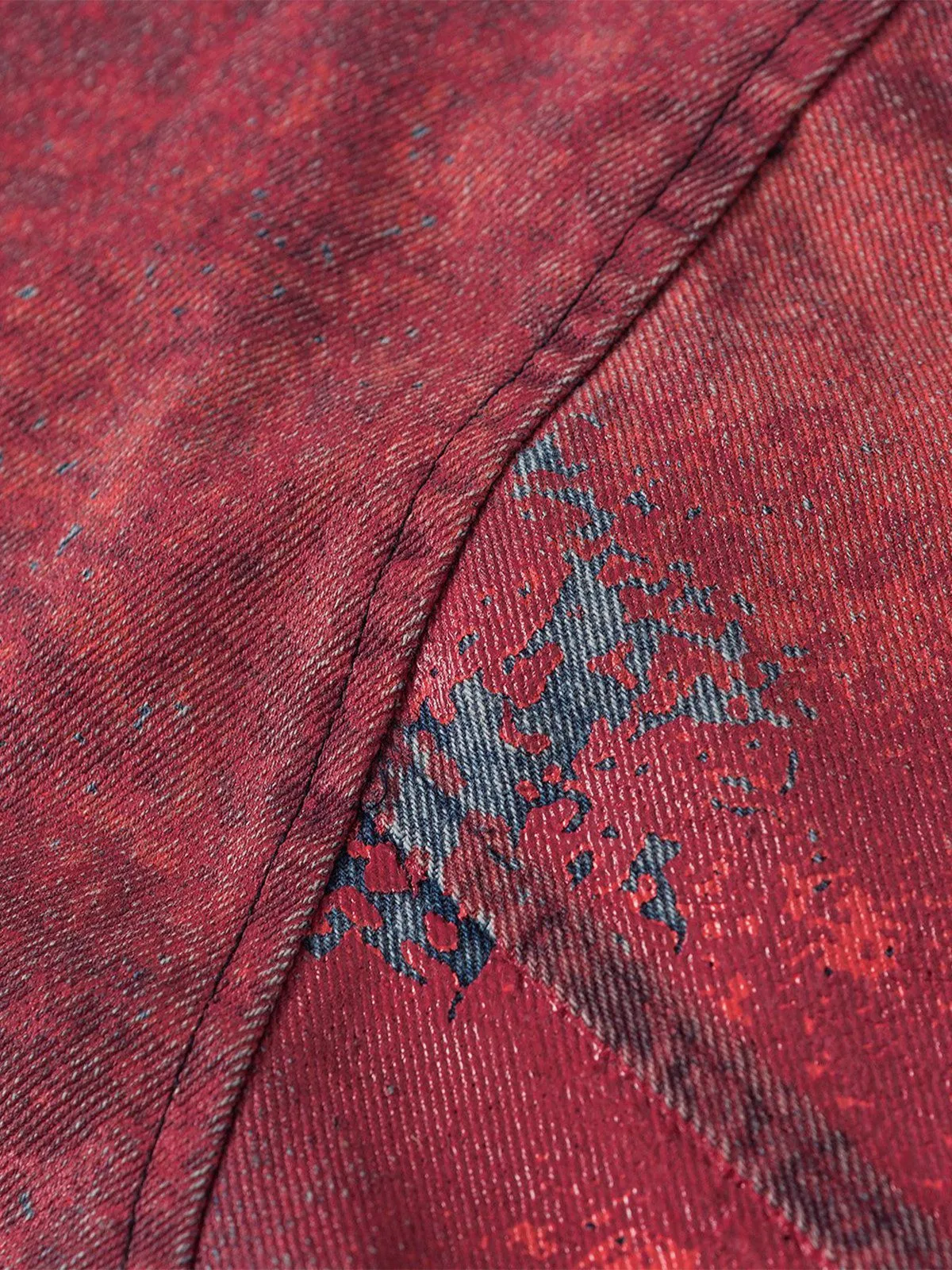 Aelfric Eden Red Tie-Dye Denim Jacket