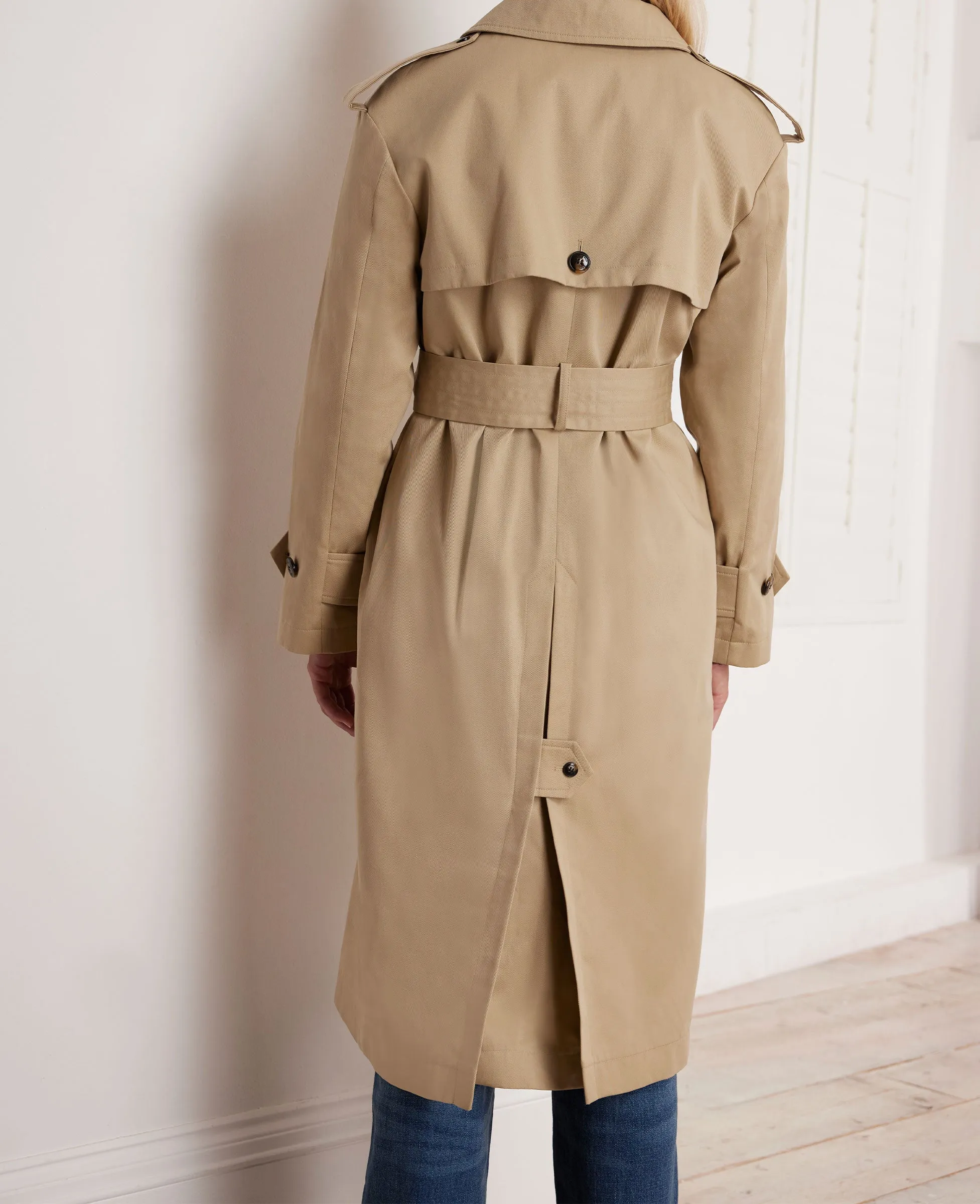 Belted Cotton Trench Coat