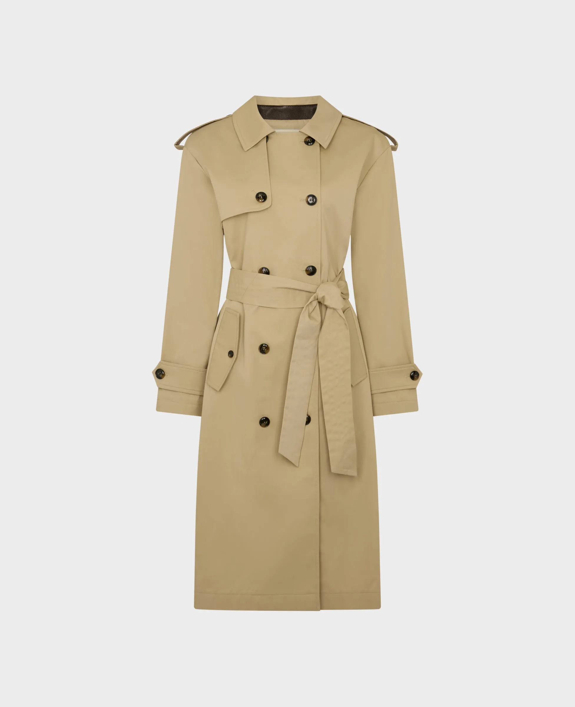 Belted Cotton Trench Coat