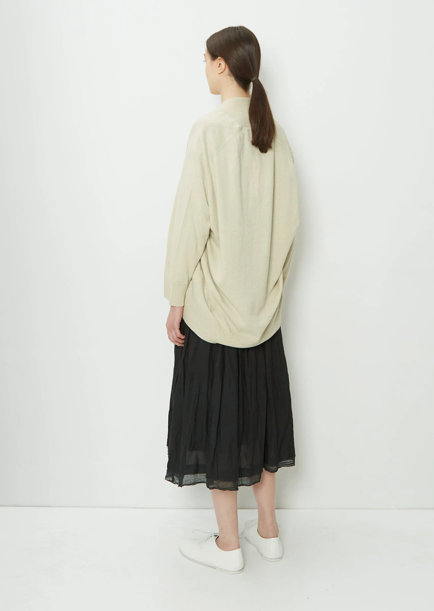 Botanical Dye Cardigan Knit — Natural