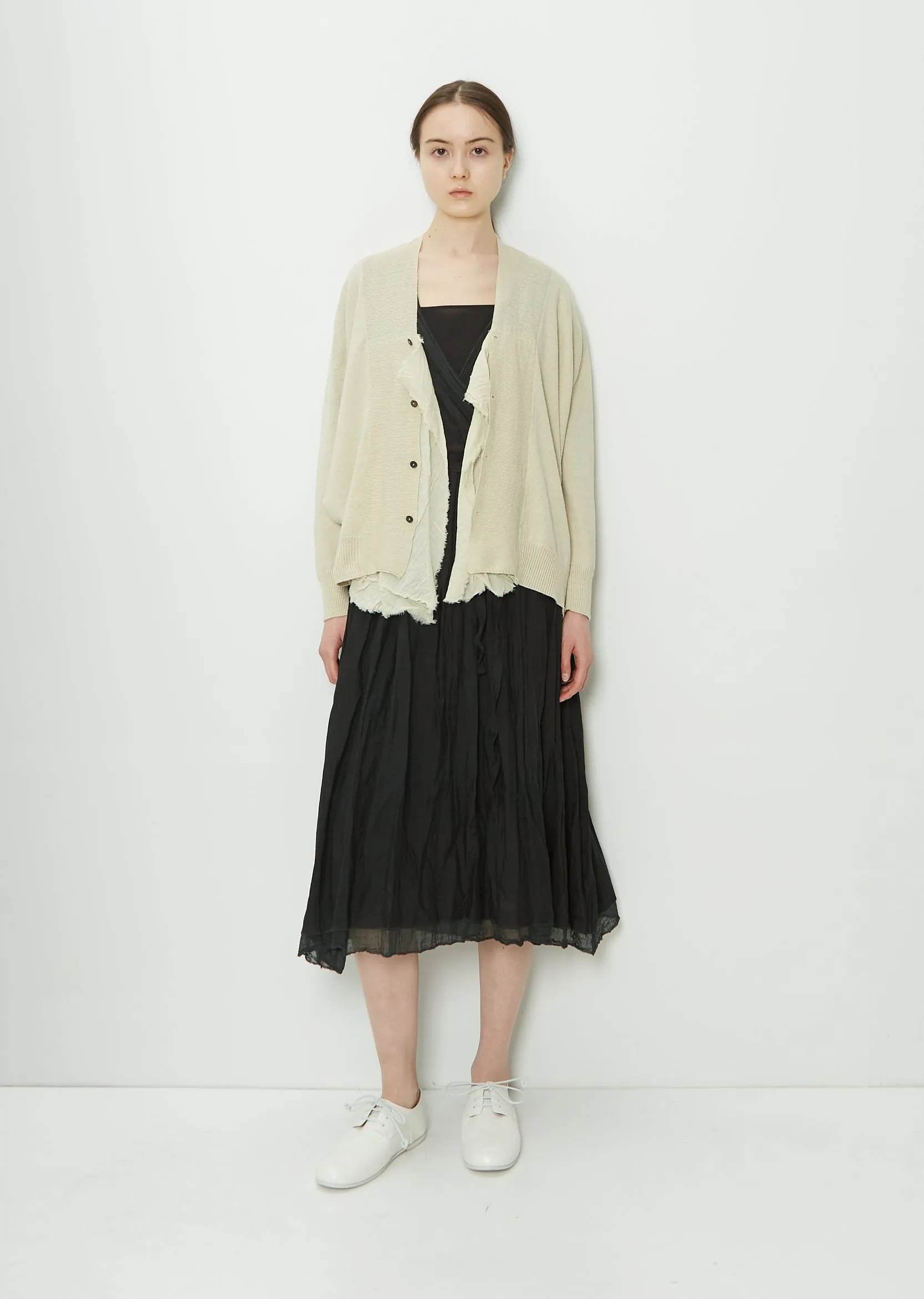 Botanical Dye Cardigan Knit — Natural