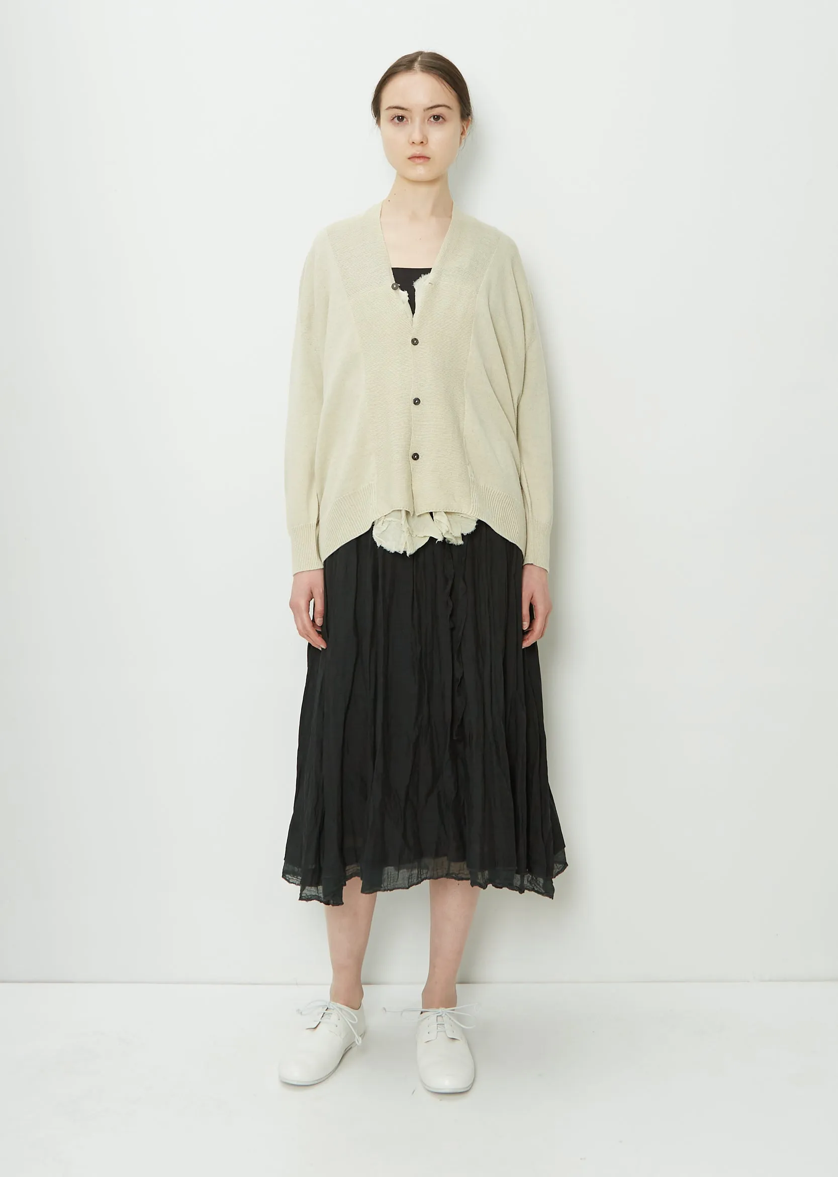 Botanical Dye Cardigan Knit — Natural