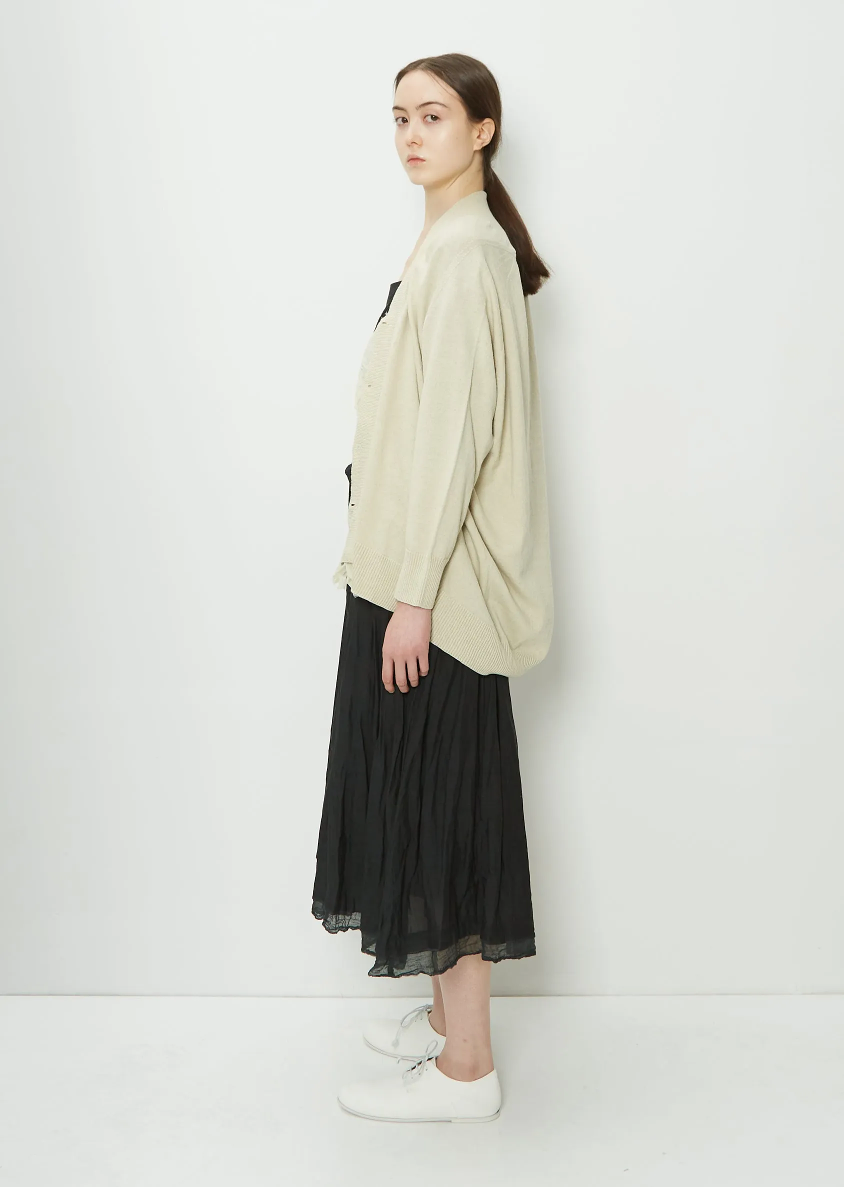 Botanical Dye Cardigan Knit — Natural