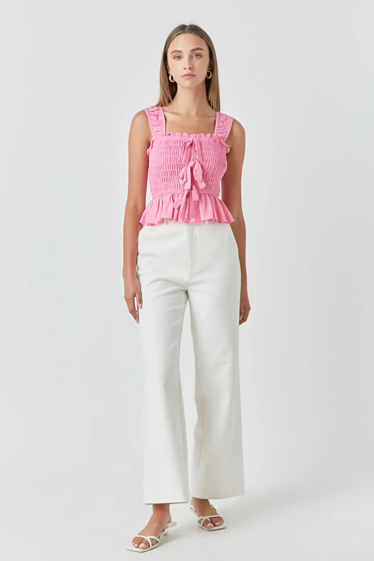 Bow Smocked Top