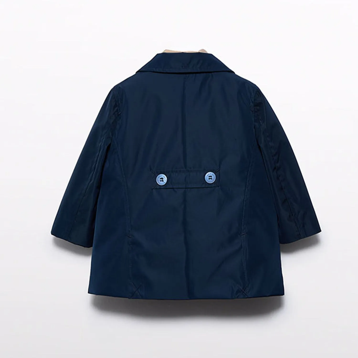 Boys Navy Trench Coat & Gilet