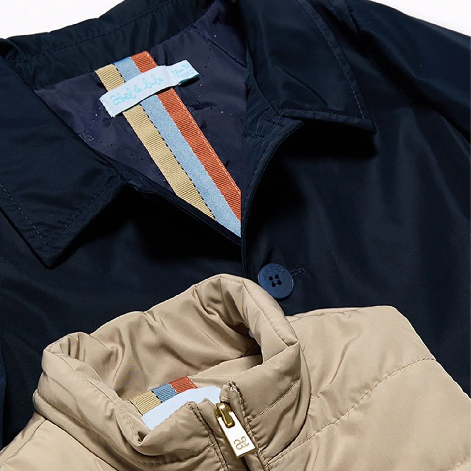 Boys Navy Trench Coat & Gilet