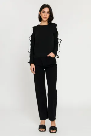 Cascading Ruffle Blouse