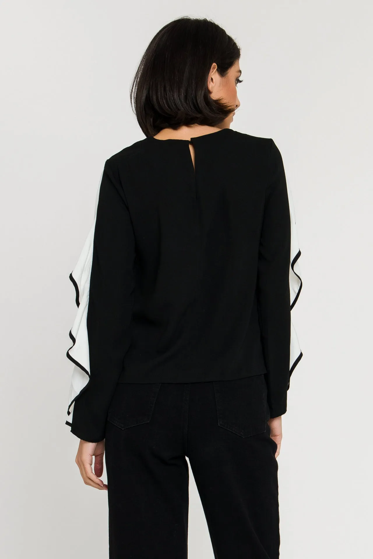 Cascading Ruffle Blouse