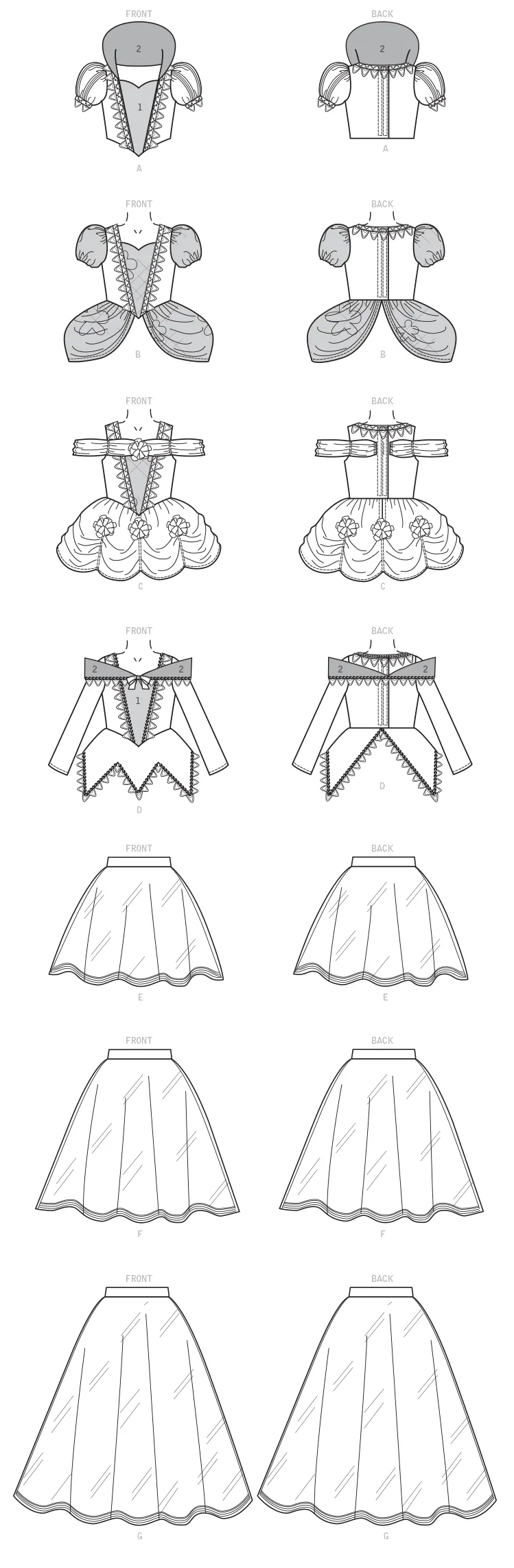CLEARANCE • McCall's Pattern M7673 CHILD/GIRLS' PRINCESS COSTUMES