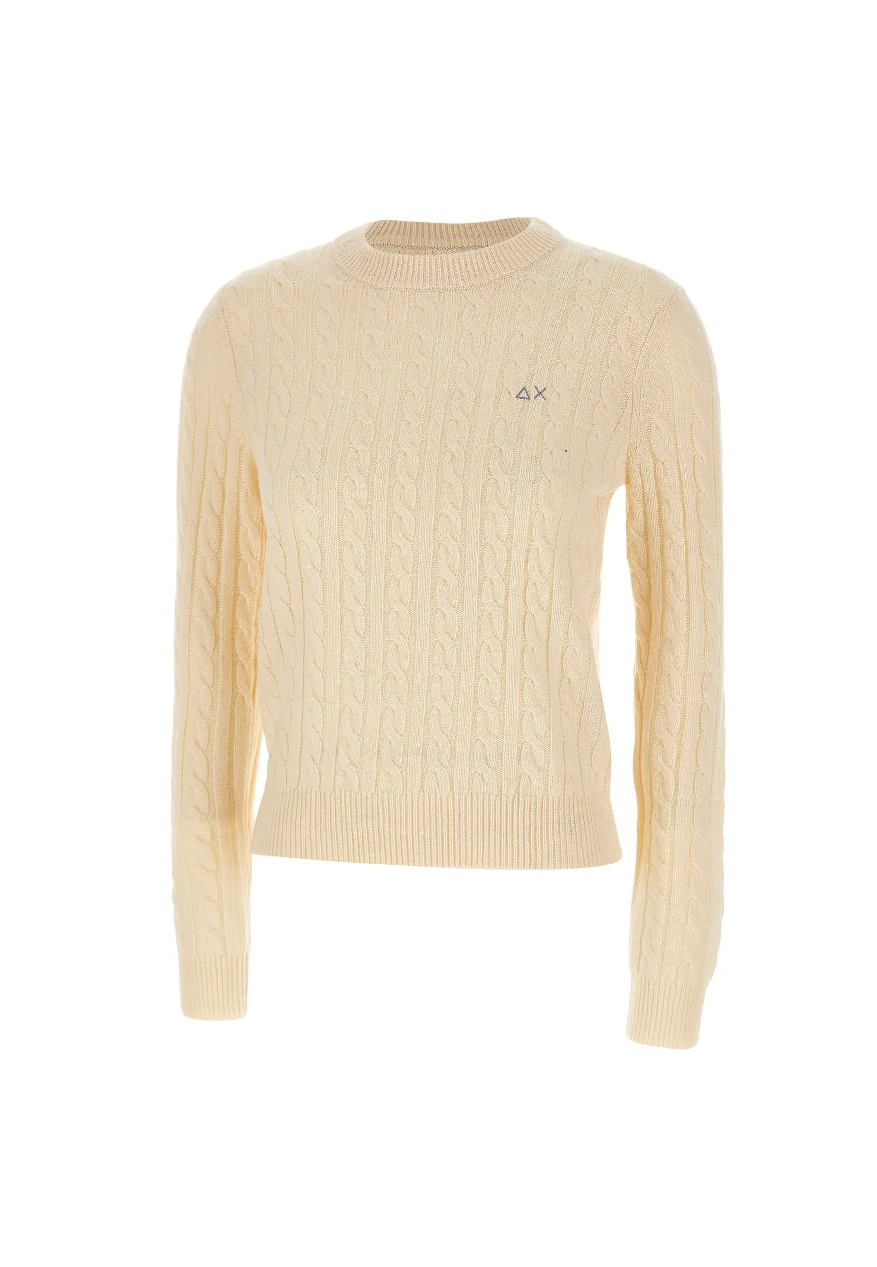 Cream Cable Knit Sweater for Women
