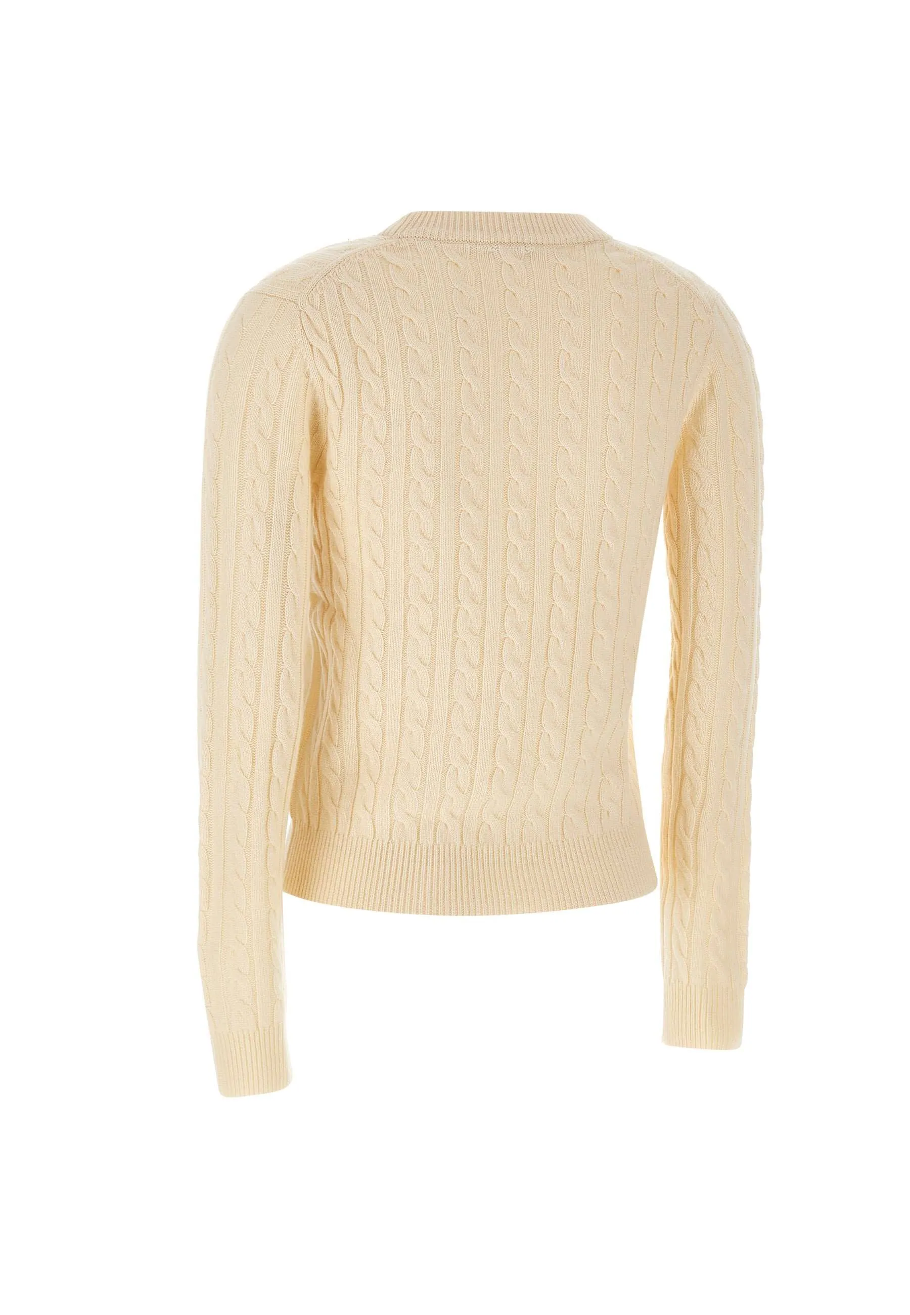 Cream Cable Knit Sweater for Women