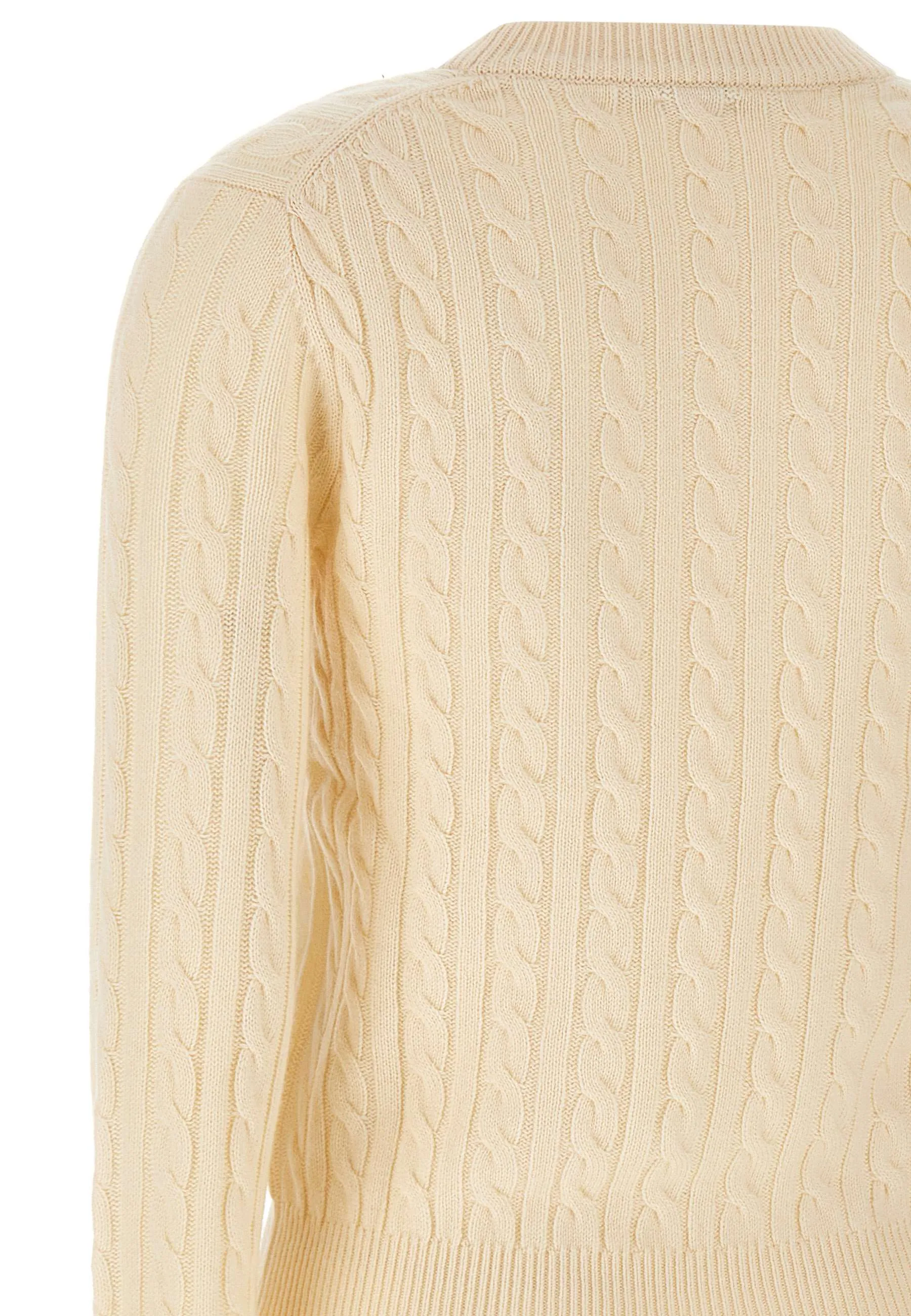Cream Cable Knit Sweater for Women