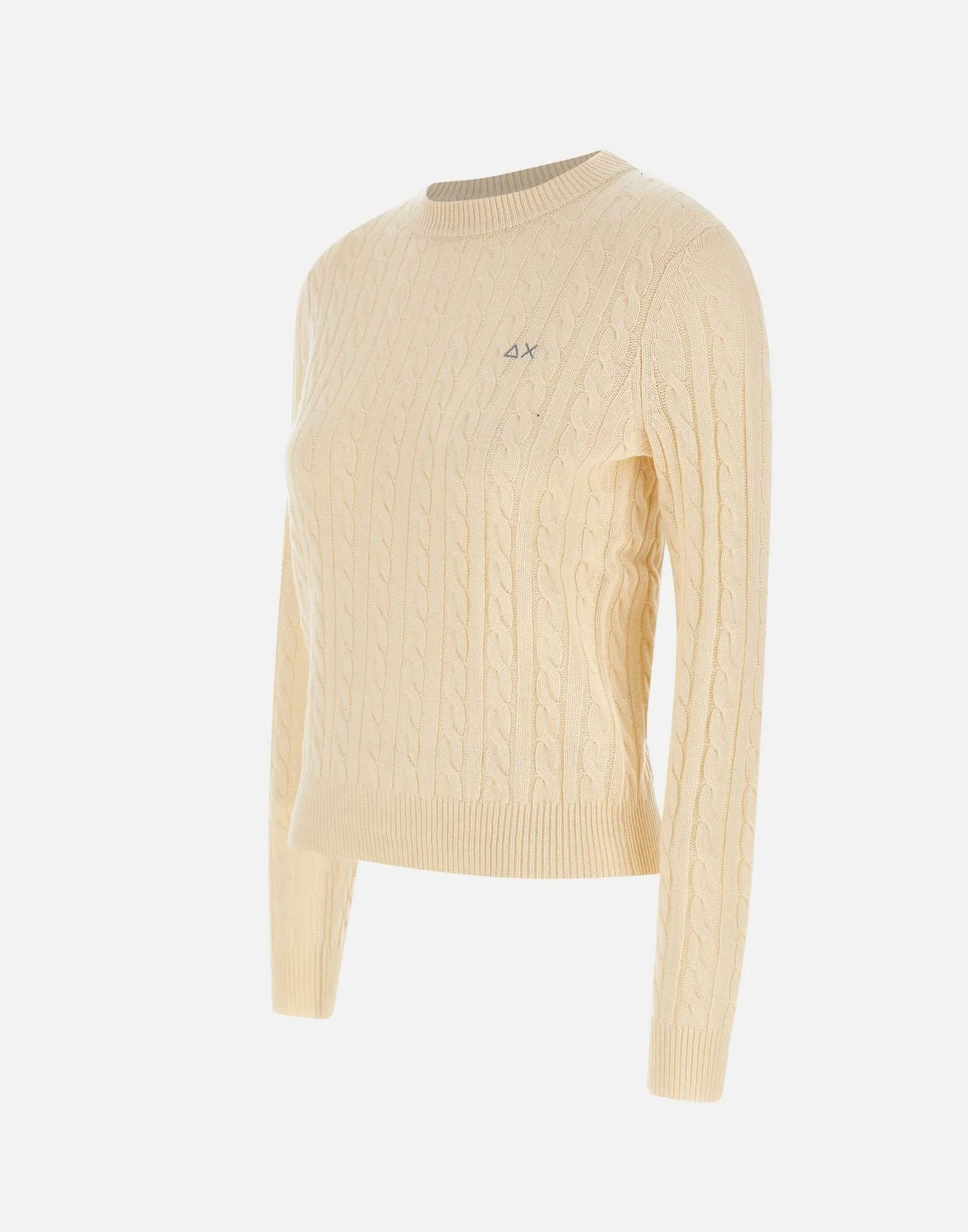 Cream Cable Knit Sweater for Women