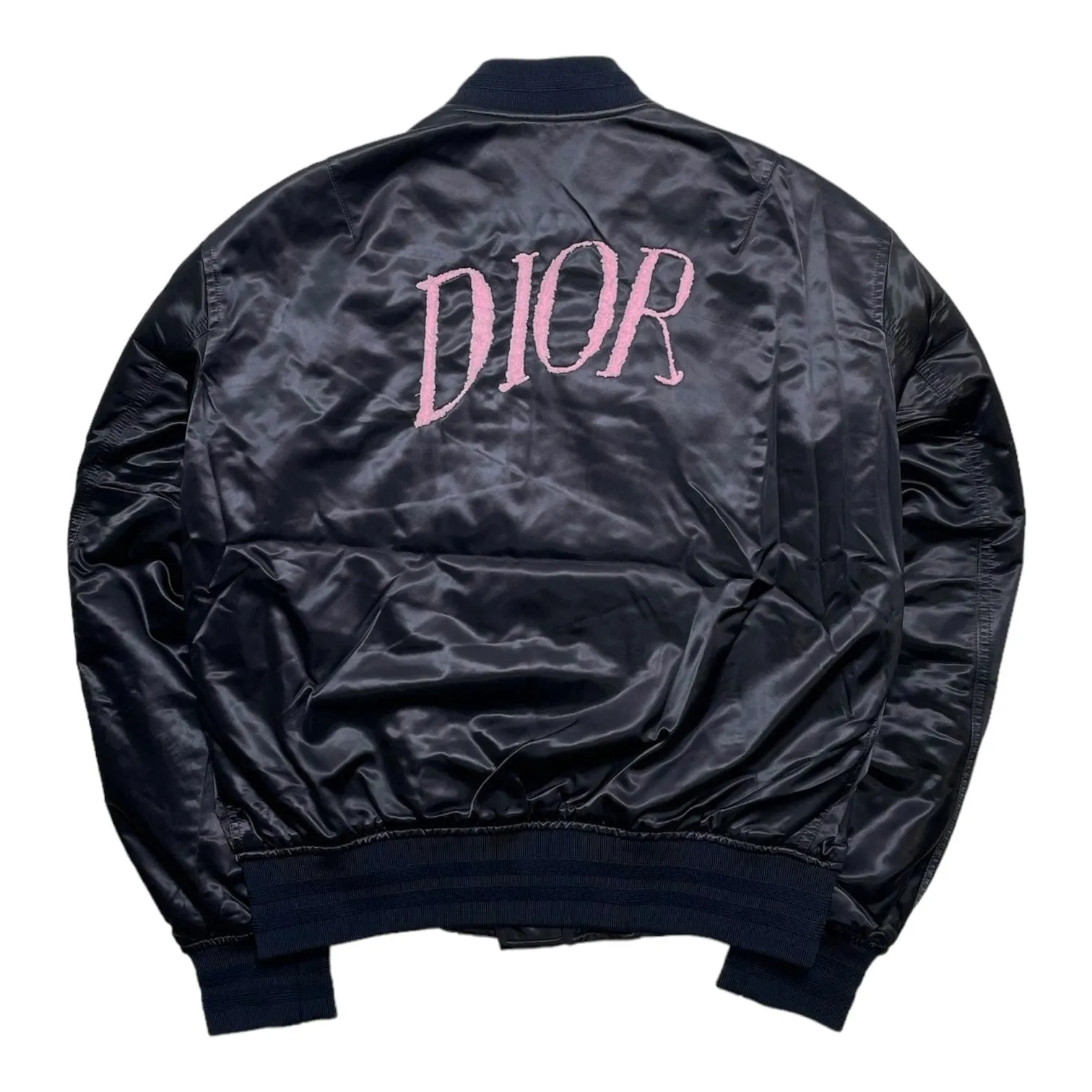 Dior x Alex Foxton Satin Bomber Jacket Dark Navy Pre-Owned