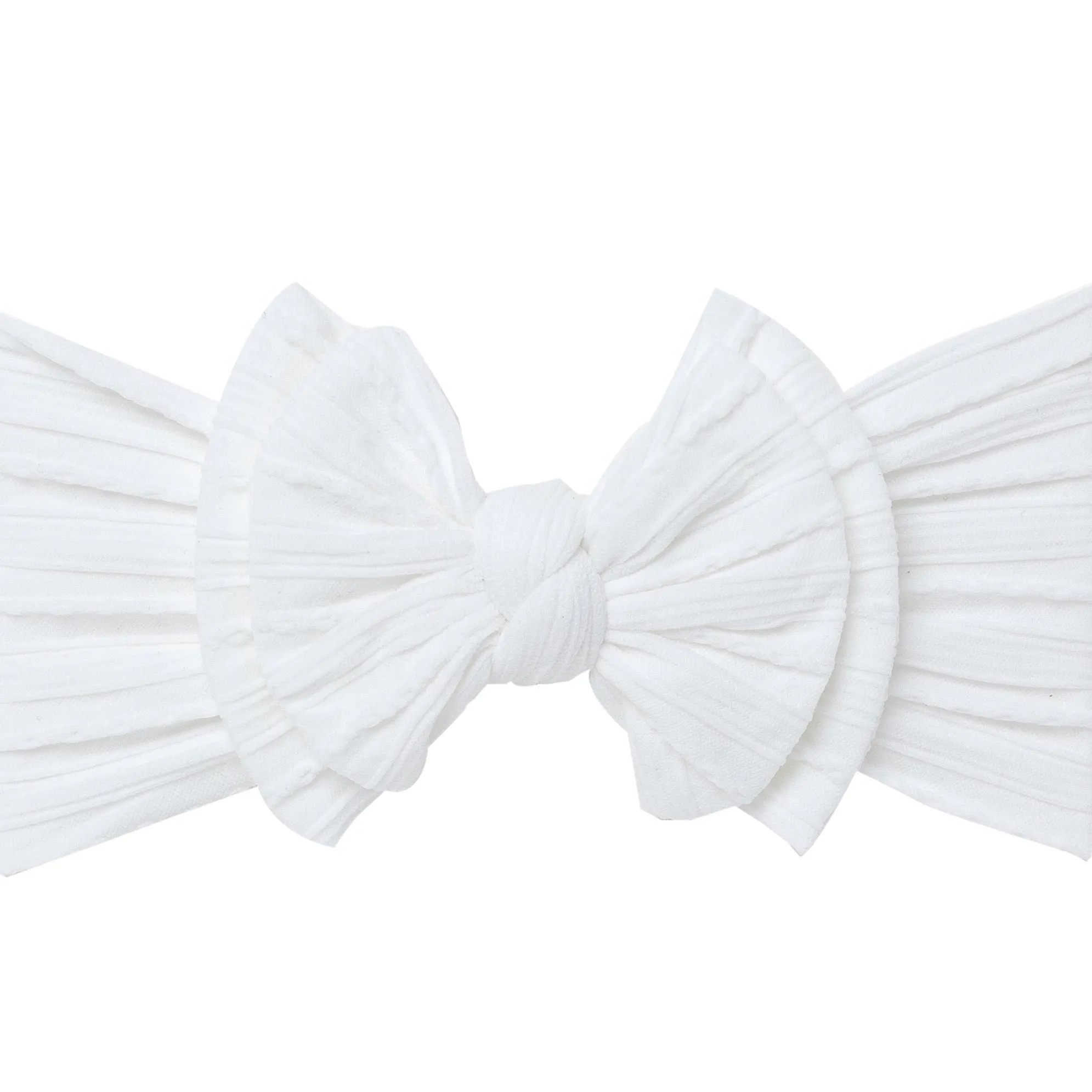 Double Cable Knit Knot - White