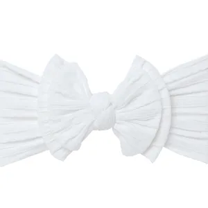Double Cable Knit Knot - White