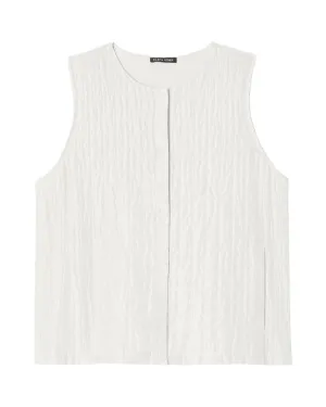 Eileen Fisher Silk Habutai Quilted Vest