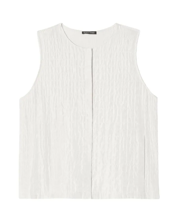 Eileen Fisher Silk Habutai Quilted Vest