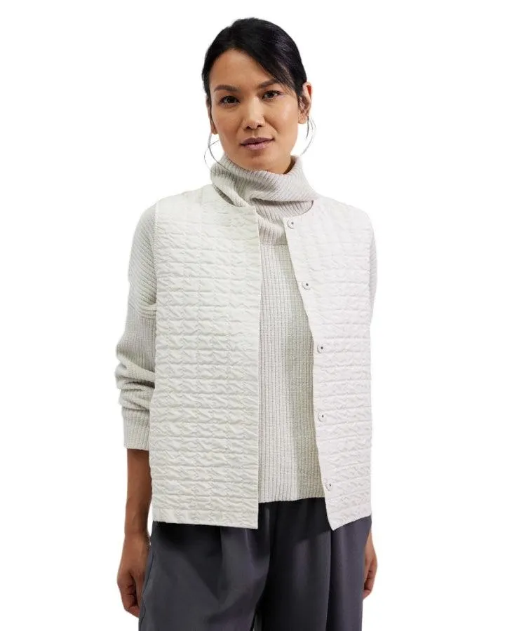 Eileen Fisher Silk Habutai Quilted Vest