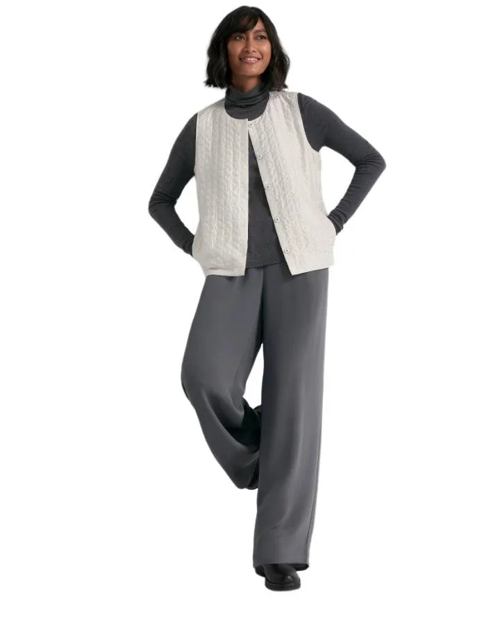 Eileen Fisher Silk Habutai Quilted Vest