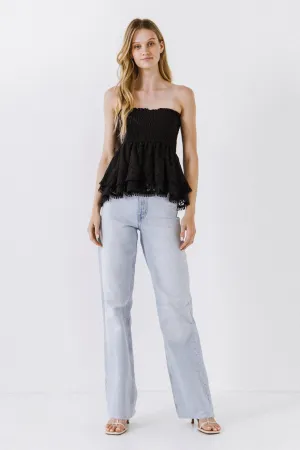 Endless Rose - Strapless Tube Lace top