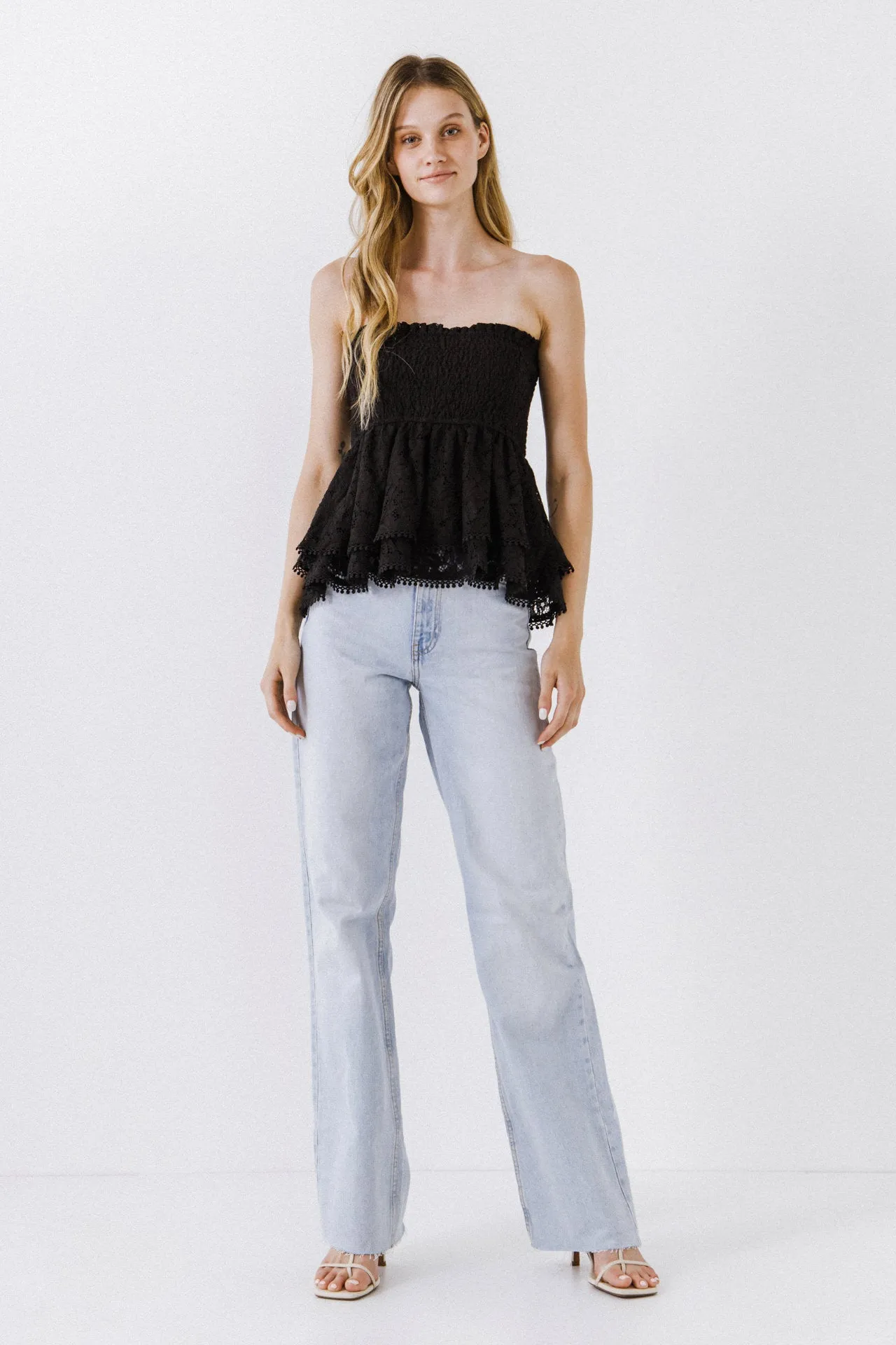 Endless Rose - Strapless Tube Lace top