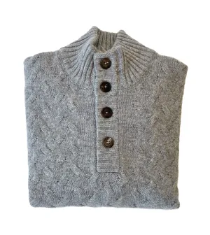 FIORONI CASHMERE 100% Cashmere Cable Knit Mock