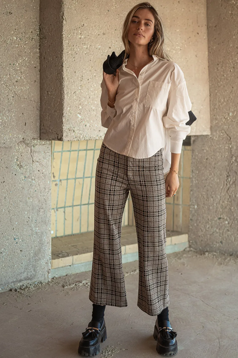 Gracie Button Up in Ivory - FINAL SALE
