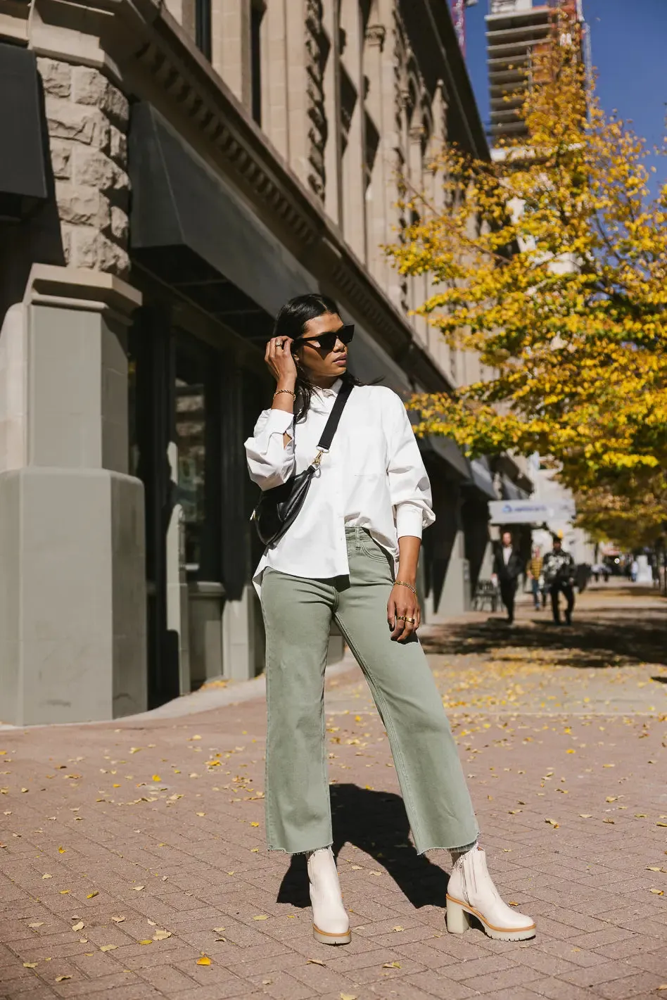 Gracie Button Up in Ivory - FINAL SALE