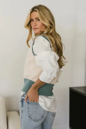 Gracie Button Up in Ivory - FINAL SALE