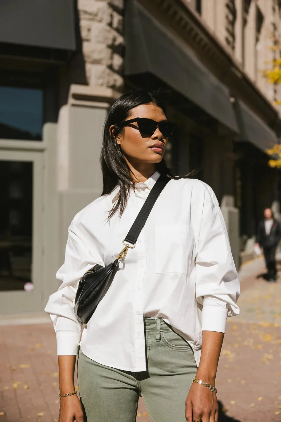 Gracie Button Up in Ivory - FINAL SALE