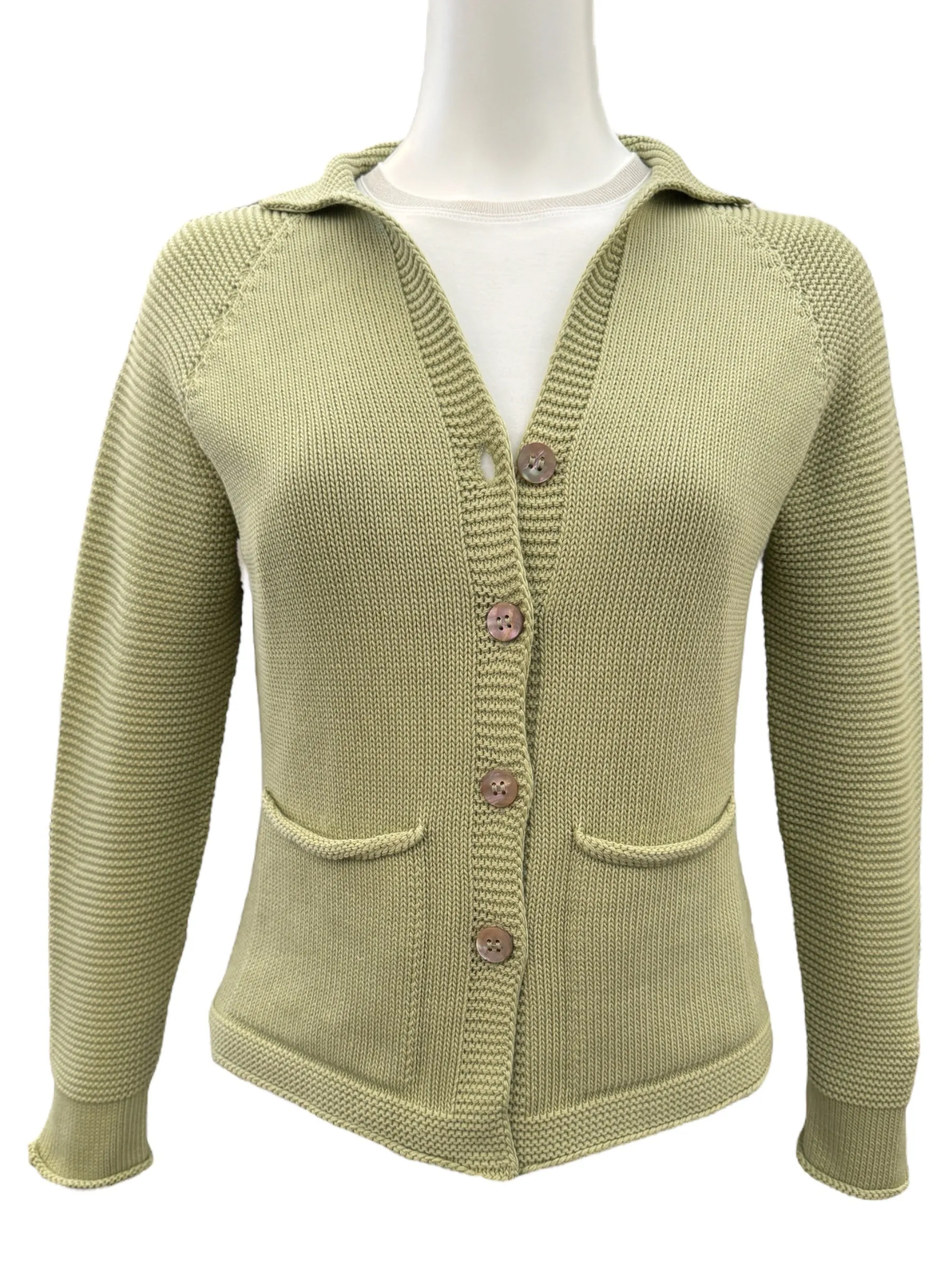 Gran Sasso Women's Cotton Cardigan Sage