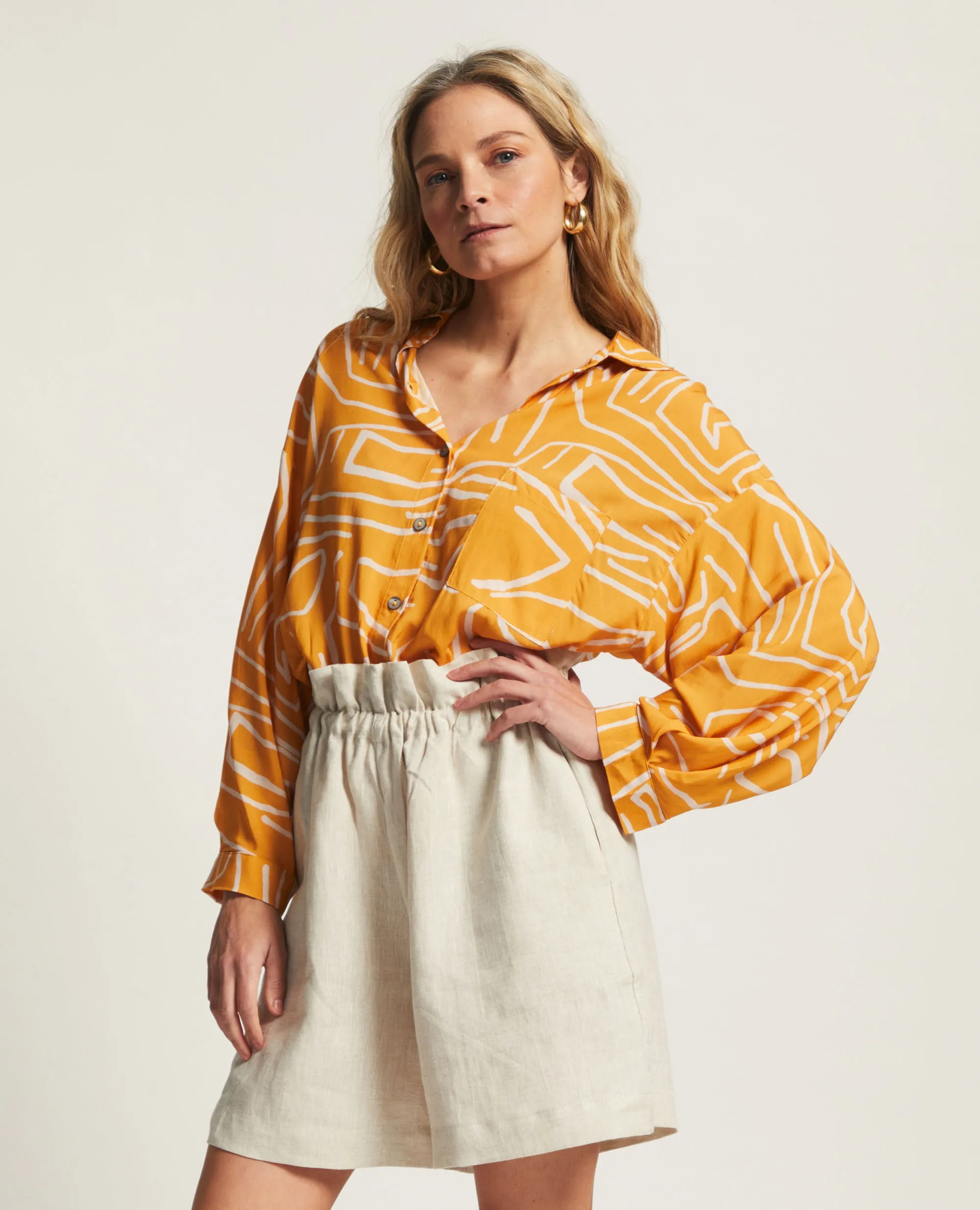 Harper | Rayon Button Up Shirt