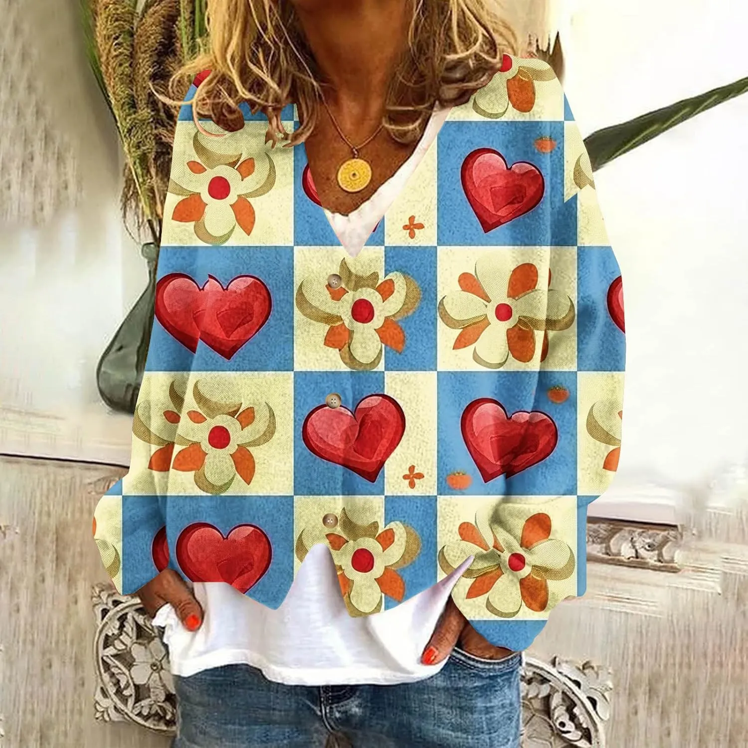 Lastesso Cardigan Sweaters for Women Cute Crochet Flower Sweaters Long Sleeve Knit Fall Fashion Outfits Comfy Cardigans