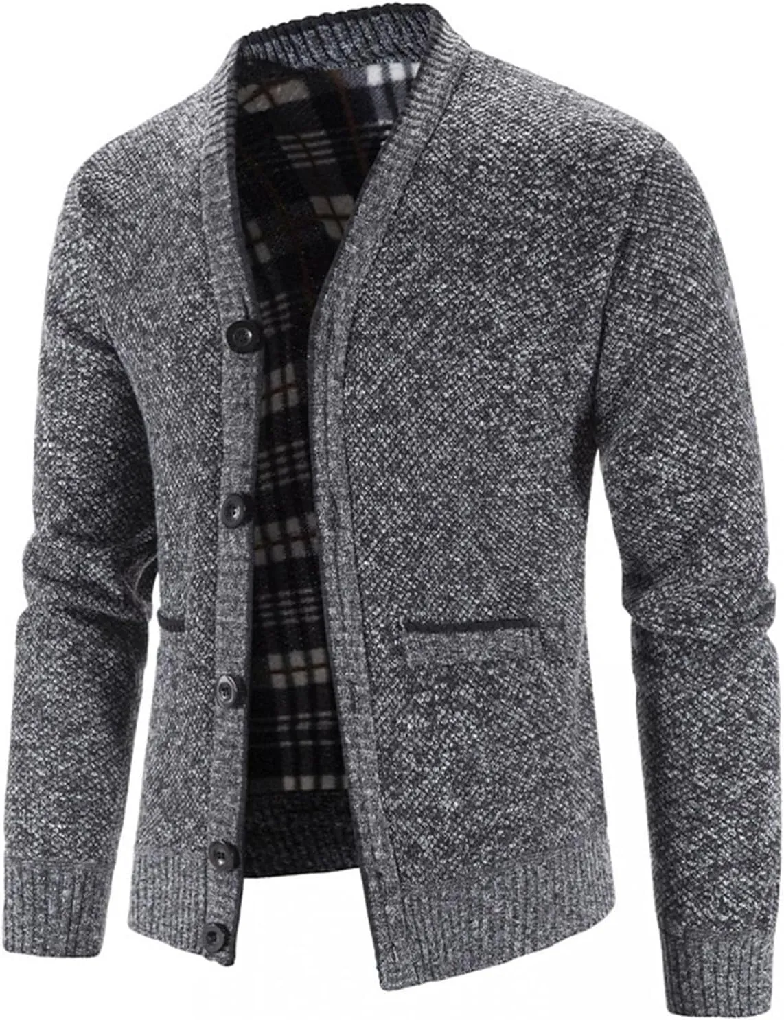 Men Cardigan Sweater Button Down Sweaters V Neck Cardigan Fleece Warm Jacket Long Sleeve Cardigans Oversized Shirts