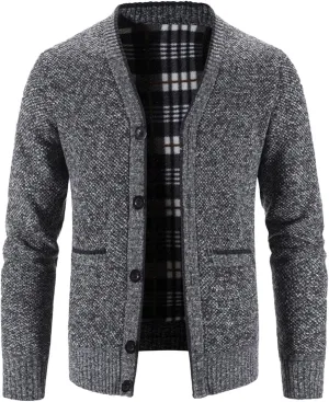 Men Cardigan Sweater Button Down Sweaters V Neck Cardigan Fleece Warm Jacket Long Sleeve Cardigans Oversized Shirts