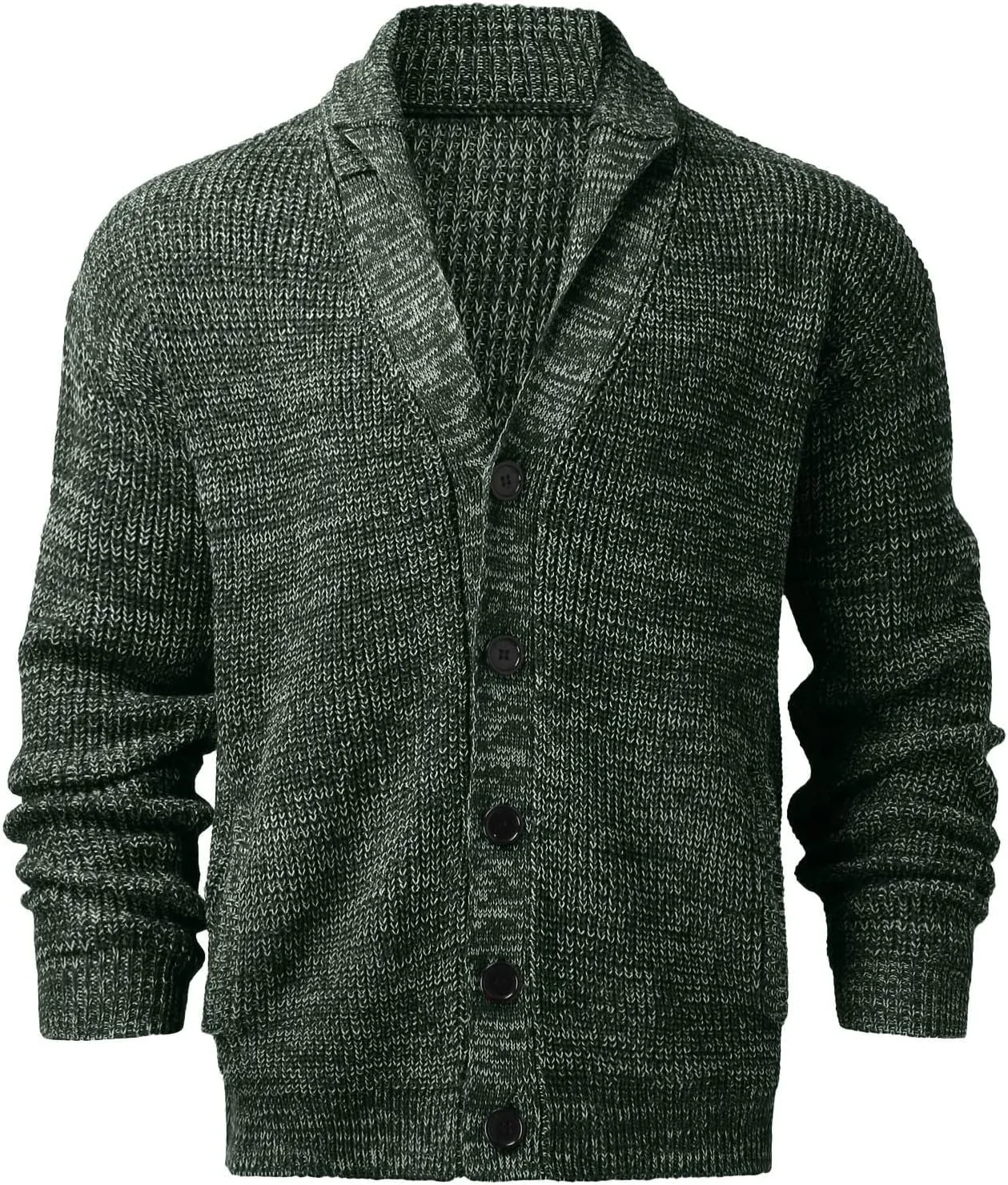 Mens Cable Knit Cardigan Sweater Shawl Collar Knit Blazer Jackets Button Down Fall Winter Faux Wool Chunky Sweaters