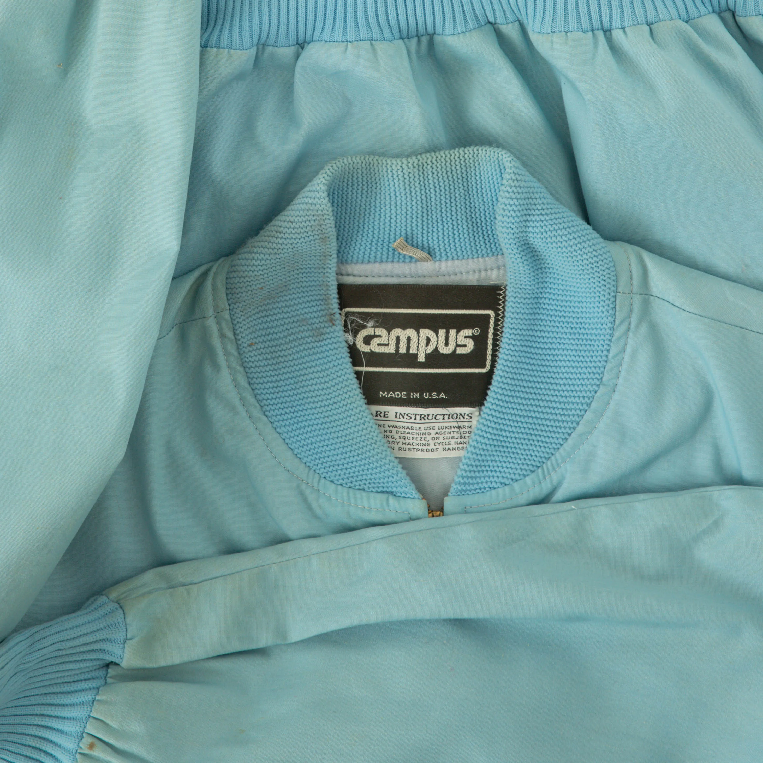 MEN'S VINTAGE 1980S CAMPUS BOMBER JACKET - LARGE