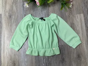 NON Green Peplum Top