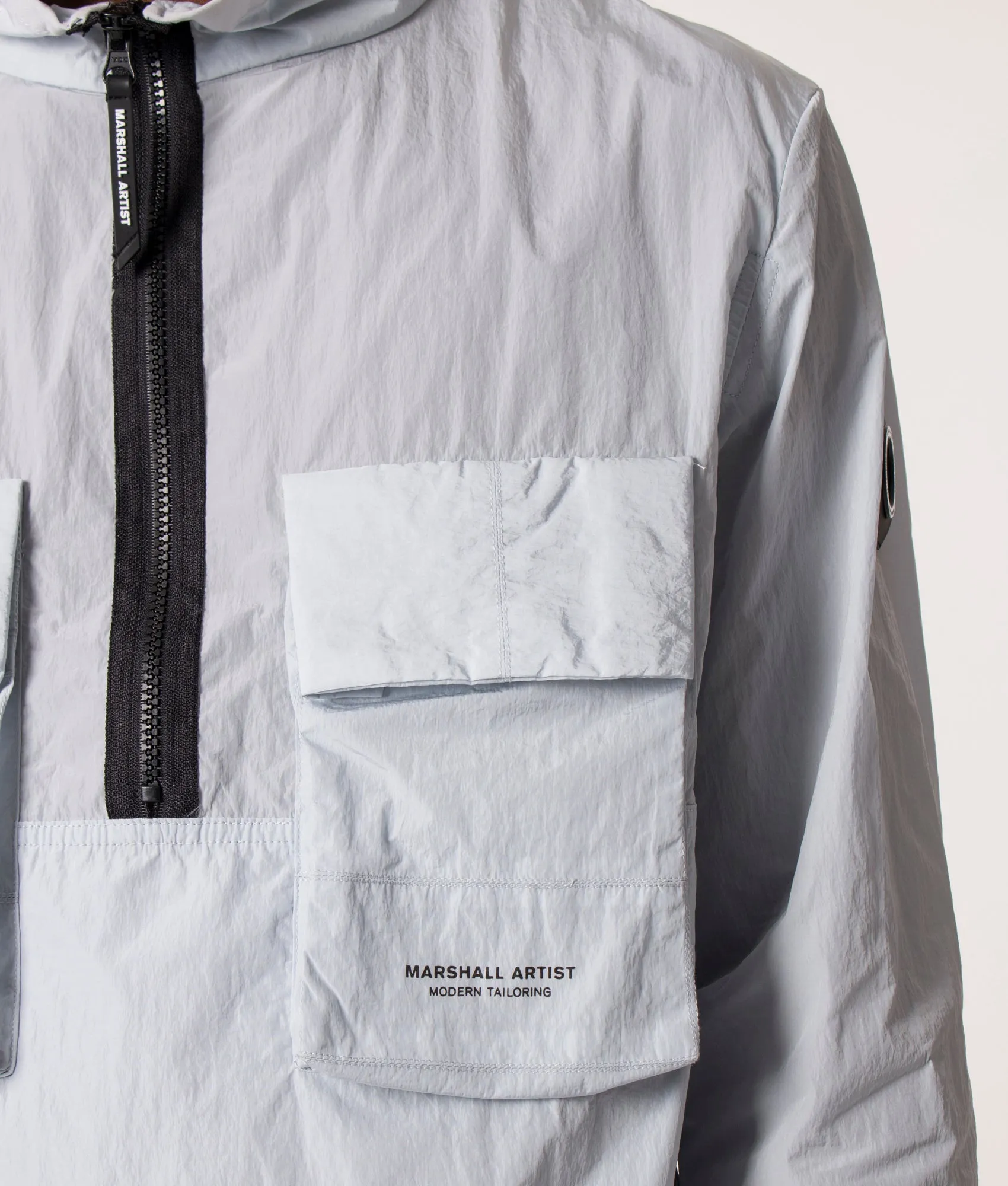 Quarter Zip Lightweight Krinkle Nylon Jacket