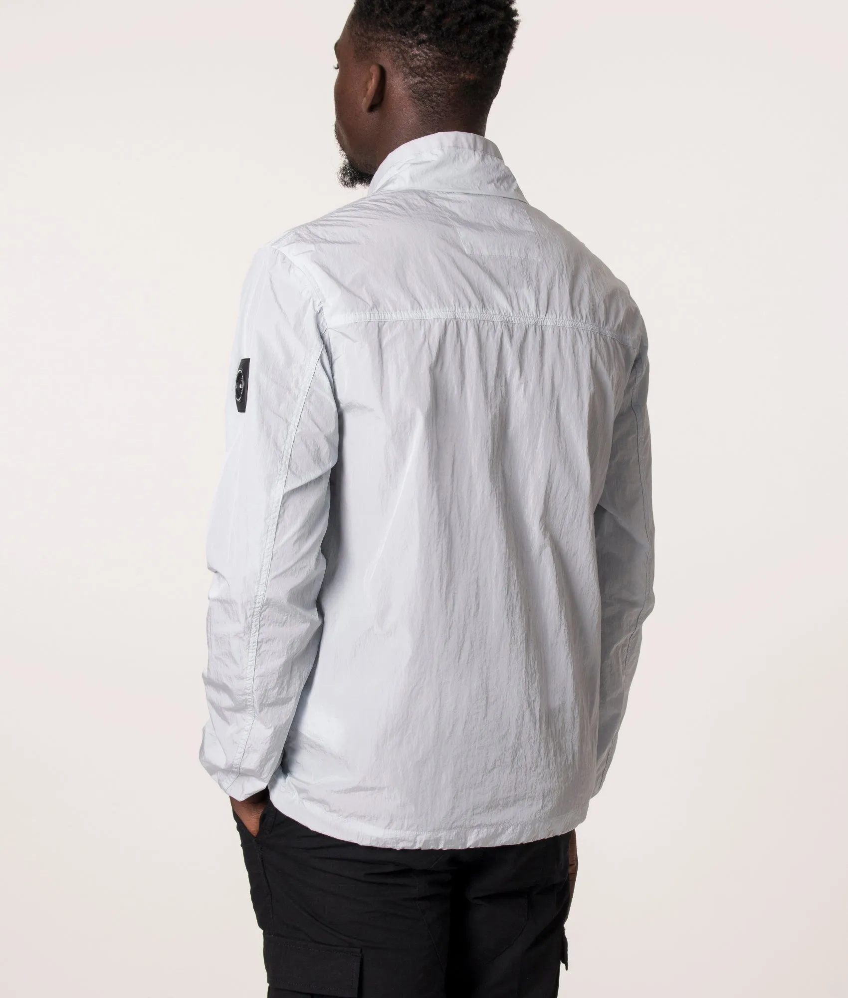 Quarter Zip Lightweight Krinkle Nylon Jacket