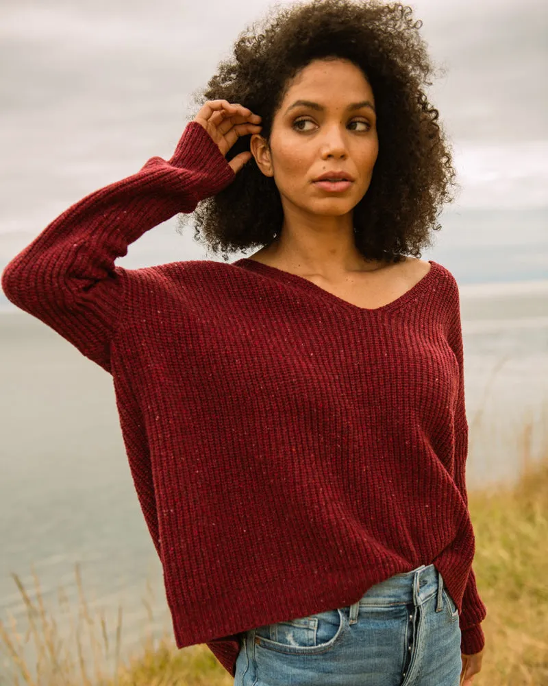 Recycled Wool V-Neck Sweater