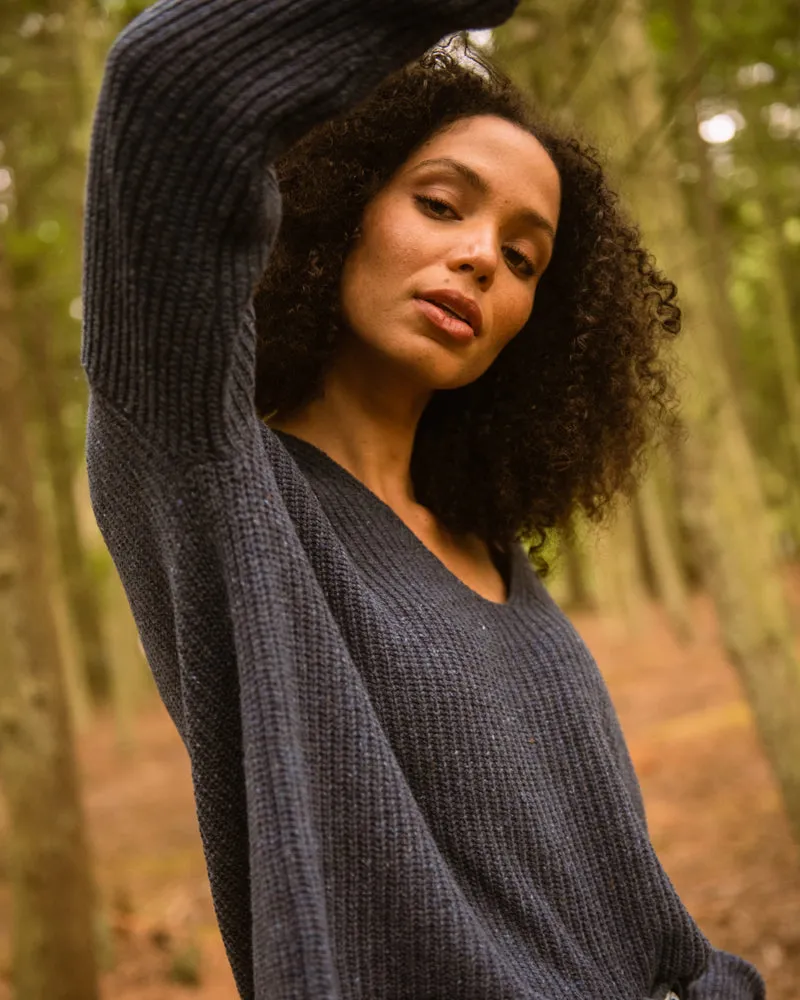 Recycled Wool V-Neck Sweater