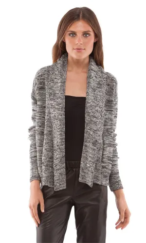 Shawl Collar Zip-Back Sweater