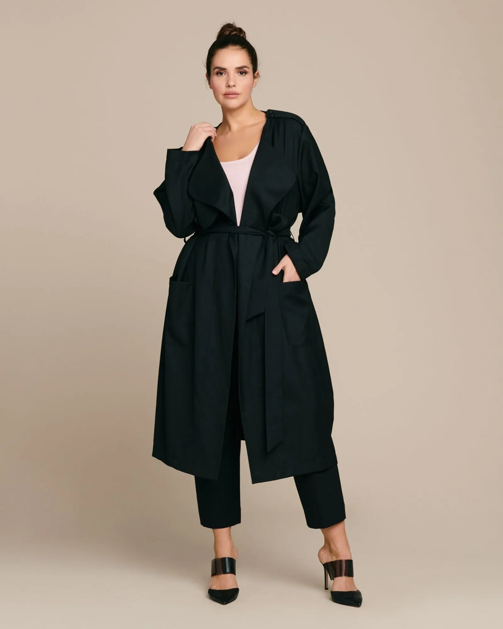 Soft Trench Jacket | Black