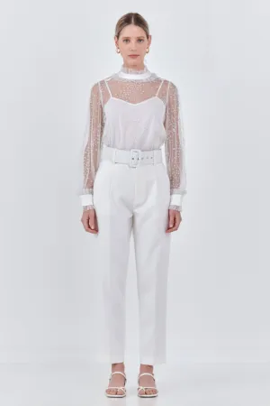 Speckled Mesh Blouse