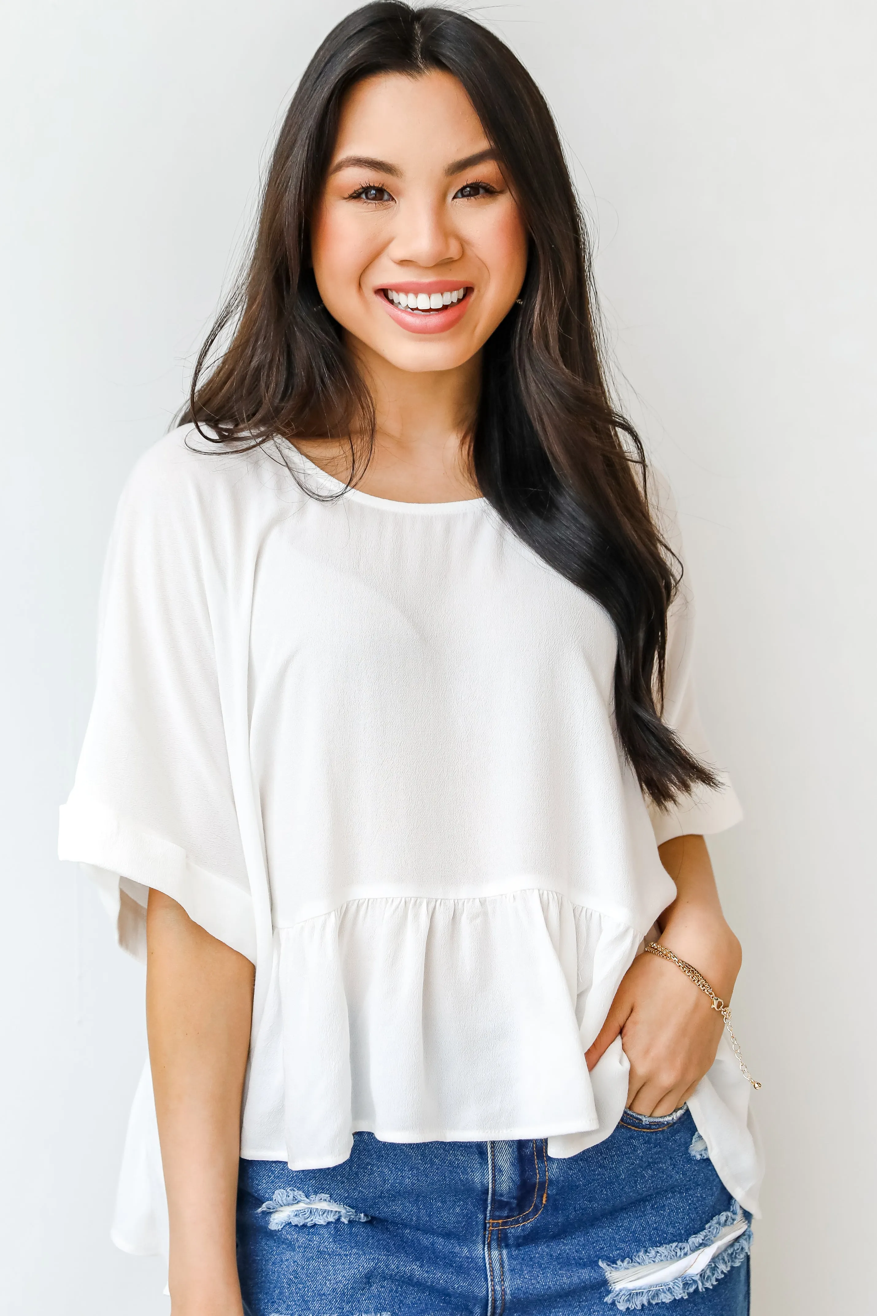 Spring For You Peplum Blouse