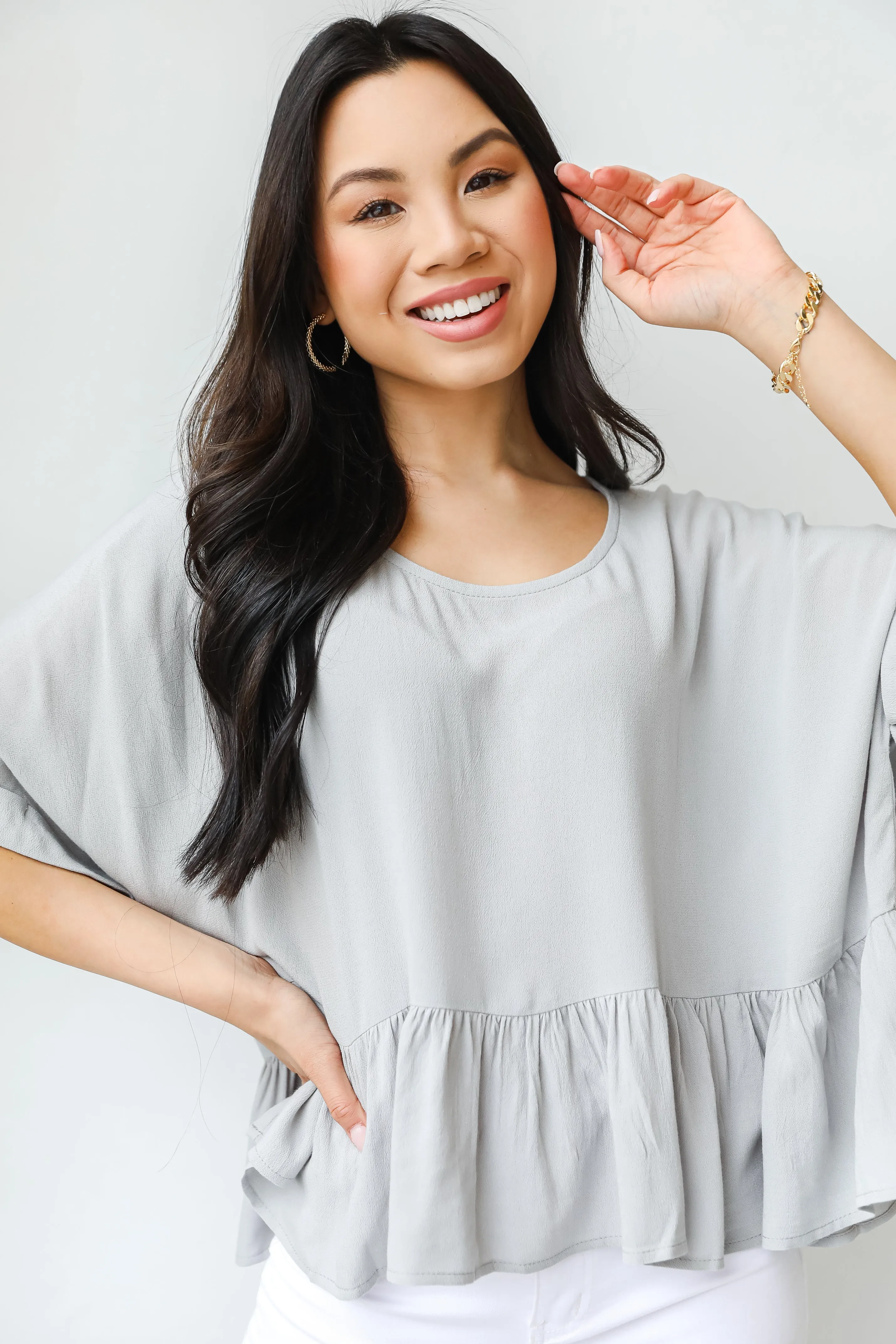 Spring For You Peplum Blouse